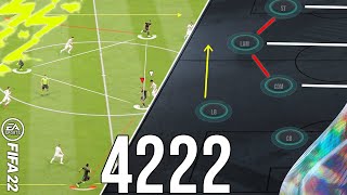 THE BEST 4222 WEEKEND LEAGUE READY CUSTOM TACTICS IN FIFA 22 [upl. by Notanhoj]