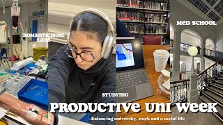 Productive Weekly Vlog ✨🎧 Medical School Studying Balancing a Social Life Hospital Placement [upl. by Maria]