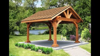 Square Gazebo Plans Blueprints For 10x10 Gable Roof Summerhouse [upl. by Ondine]