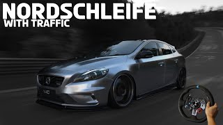 403BHP Volvo V40 T5 Inline5 Turbo  SUNDAY DRIVE at Nordschleife  PS5  GT7  Steering Wheel 4K🔥 [upl. by Idolem6]