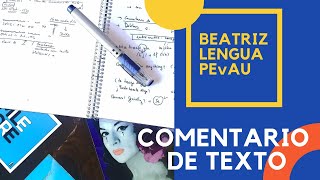 2º Bachillerato PEvAU Lengua COMENTARIO DE TEXTO LUIS CERNUDA 1º PARTE [upl. by Nosdivad]