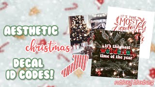 aesthetic CHRISTMAS decal id codes  bloxburg 2020 [upl. by Raf178]