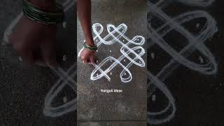 Super Easy kambi kolam traditionalkolam supereasykolangal easy art artchallenge muggulu [upl. by Rizan743]