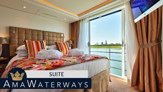 AMA Serena  Suite Walkthrough Tour amp Review 4K  AMA Waterways River Cruise Category SS [upl. by Eenerb]