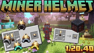 Miner Helmet mods minecraft pocket edition bedrock edition 12040 addon [upl. by Aekin46]