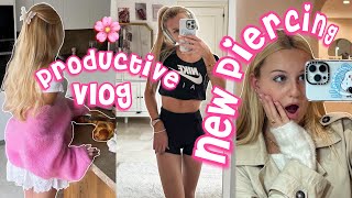 Productive Vlog neues Piercing Workout Freunde treffen Aufräumen I MaVie Noelle [upl. by Etirugram]