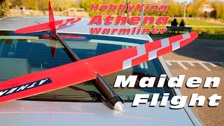 HobbyKing Athena 1480mm Warmliner  Maiden Flight  oem Contest Hobby [upl. by Annoled]