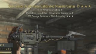 Fallout 76  Explosive Plasma Caster Showcase [upl. by Huei490]