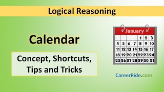 Calendar  Tricks amp Shortcuts for Placement tests Job Interviews amp Exams [upl. by Ertha]