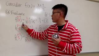 Rational Functions evaluate vs solve [upl. by Rustin]