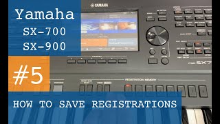 How to save a registration on Yamaha PSR SX700 and SX900 [upl. by Anaihk]