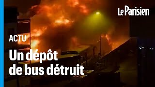 Violences après la mort de Nahel  douze bus incendiés dans la nuit à Aubervilliers [upl. by Chu]