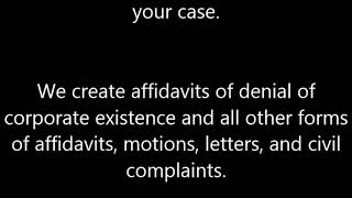 NEED AN AFFIDAVIT OF DENIAL OF CORPORATE EXISTENCE [upl. by Austen]