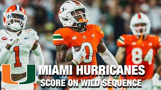 Miami Hurricanes Score On Wild Sequence Against Clemson [upl. by Bonine831]