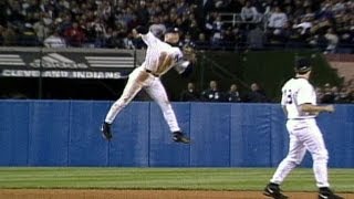 Derek Jeters ridiculous jumpthrow nabs Fryman in the 1998 ALCS [upl. by Elleiand673]