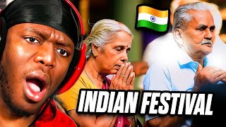 KSI Reacts To An INDIAN FESTIVAL [upl. by Chucho]