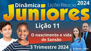 EBD Lição 11 Juniores  O nascimento e vida de Sansão  EBD 3 Trimestre 2024 [upl. by Inesita]