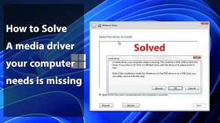 A Step by Step to solve A media driver your computer needs is missing  Windows 11 [upl. by Spiegelman]