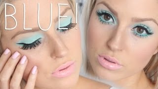 Intense Aqua GRWM ♡ ft BareMinerals Foundation Vivid Color Look [upl. by Sartin]