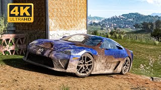 Rebuilding Lexus LFA Forza Horizon 5 Logitech G29 Steering Wheel Gameplay [upl. by Ttirb399]