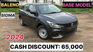 Baleno Base model Sigma 2024 best family car  Budget friendly car  premium hatchback baleno2024 [upl. by Bodnar]