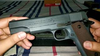 Tokyo Marui Colt Government 1911 Gas Blow Back Airsoft  Upgrade Metal Slide amp Frame by Guarder [upl. by Parrisch142]