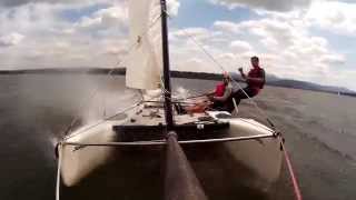 Hobie Wave Jib Trapeze SJCAM SJ4000 [upl. by Abrahan]