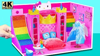 How To Build Dream Barbie Castle with Luxury Pink Bedroom Rainbow Slide Dress ❤️ DA House Clay ❤️ [upl. by Lirbij45]