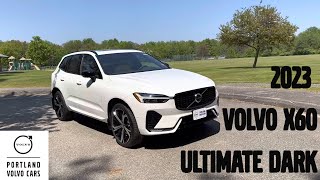 2023 Volvo XC60 B5 Ultimate Dark  Walkaround with Heather [upl. by Erdnaxela]