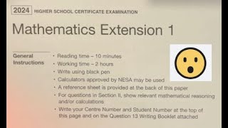 2024 HSC Extension 1 Mathematics Solutions in Exam Conditions COSYLOCKEDINNOTILT [upl. by Ahsahtan876]