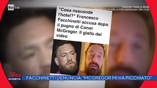 Facchinetti denuncia quotMcGregor mi ha picchiatoquot La vita in diretta 19102021 [upl. by Aihsema]