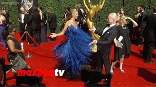 Heidi Klum Fashion Spins  2014 Primetime Creative Arts Emmy Awards  Red Carpet [upl. by Neirda]