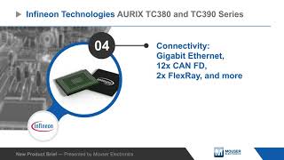 Infineon Technologies AURIX™ TC3xx Microcontrollers — New Product Brief  Mouser Electronics [upl. by Yhotmit]