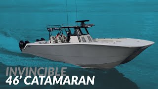 46 Invincible Catamaran  First look and Sea Trial [upl. by Annahael522]