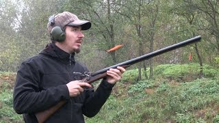 Shooting the Pedersoli Classic 12 ga percussion double shotgun [upl. by Messing]