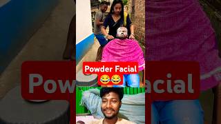 Powder facial 😂😂 shorts ytshorts vloggermitu [upl. by Botnick904]