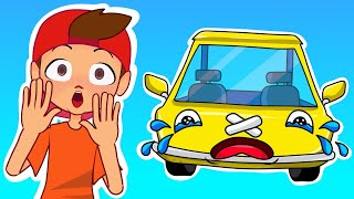 Boo Boo Car song  Nursery Rhymes and Kids Songs  Nick and Poli Cartoons [upl. by Witherspoon]