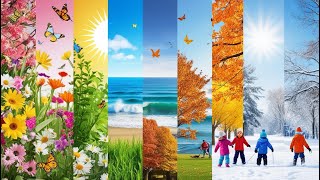 Seasons In Motion song for kids🍂🌅  Learn names of the season [upl. by Alamac]