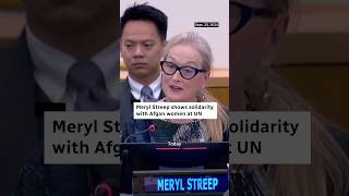 Meryl Streep shows solidarity with Afgan women at UN [upl. by Aissyla]