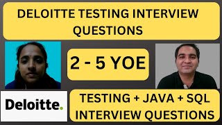 Deloitte Testing Interview Experience  Real Time Interview Questions and Answers [upl. by Rekyr241]