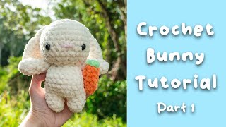 Crochet Bunny Tutorial  Amigurumi Bunny Pattern Part 1 [upl. by Phonsa]