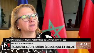 Accord de coopération Maroc  Allemagne  la déclaration de Svenja Schulze [upl. by Darlleen]