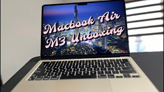 Apple MacBook Air M3 Starlight 13quot 2024 Unboxing [upl. by Annailuj]