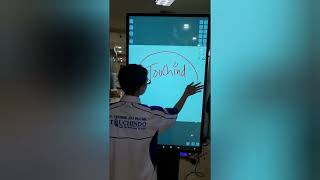 monitor touchscreen 55 inch Touchindo Support Landscape dan Portrait windows dan Android box 11 [upl. by Netsrek]