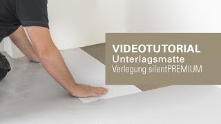 Vinylboden selbstklebend Verlegen auf silentPREMIUM Unterlagsmatte mit Akzentstreifen [upl. by Yelehsa]