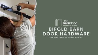 How to Install a Bifold Barn Door Track [upl. by Eekcaj]