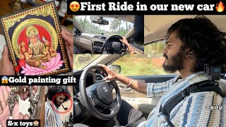 😍First Ride in our New car🔥🥰gifting 22 Carat Gold painting 😱sx toys collection TTF [upl. by Muncey975]