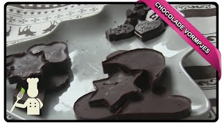 Chocolade vormpjes maken kerst  RECEPT 11 [upl. by Kreager]