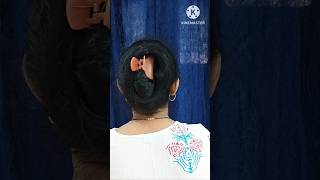 Easy Bun Hairstyles Juda With Clutcher 🤩hairstyle trending shorts vairalvideo youtubeshorts [upl. by Hpesoy]