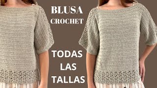 ✅ Cómo tejer TOP a CROCHET fácil en cualquier talla  Handwork Diy [upl. by Duster]